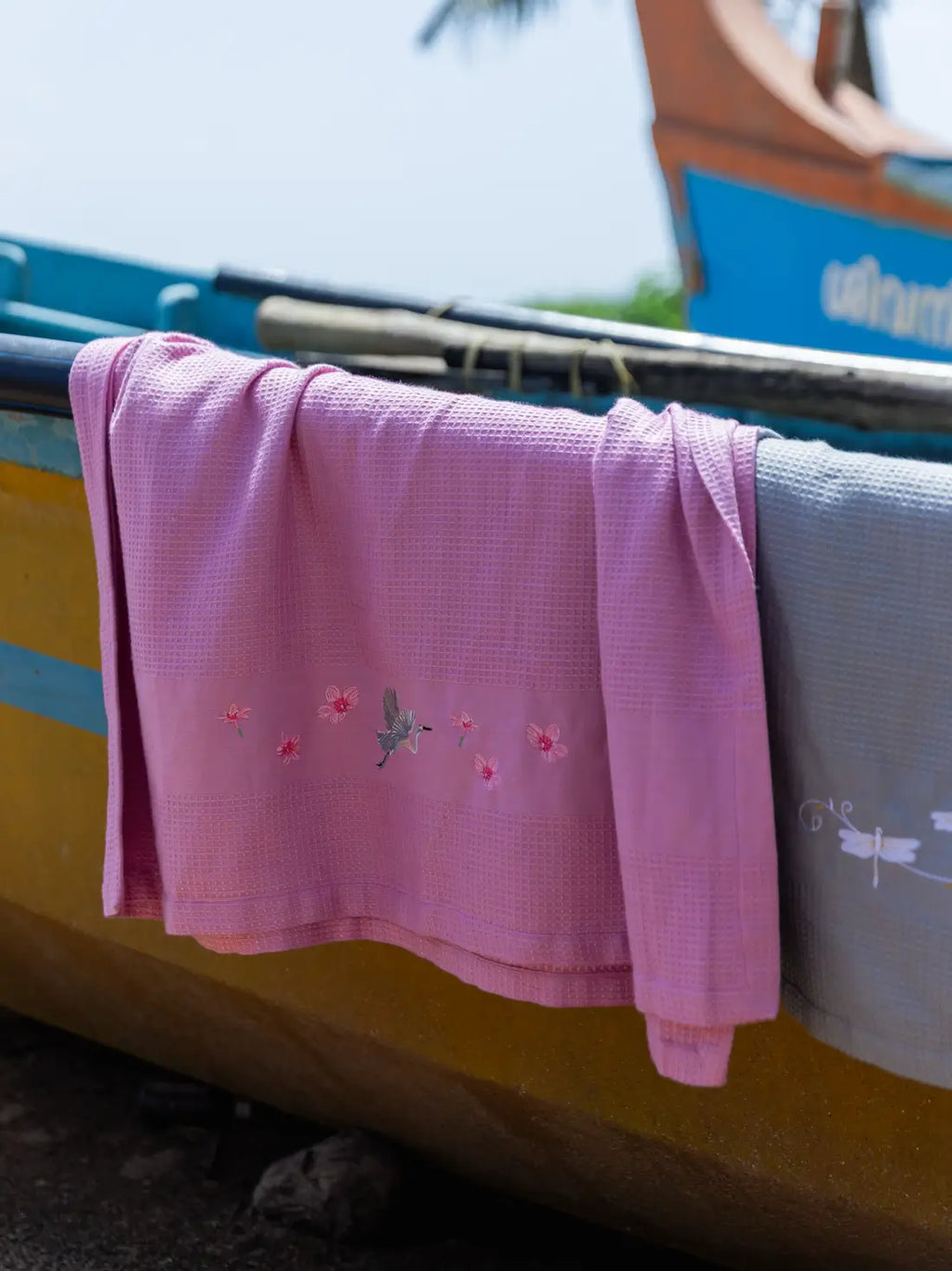 Twilight Crane Mauve Bamboo Towel Set of 3 – Bath, Hand and Face – alternate view