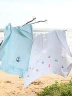 Malabar Coast Blue Waffle Towel Set - Bath, Hand & Face Towel – alternate view