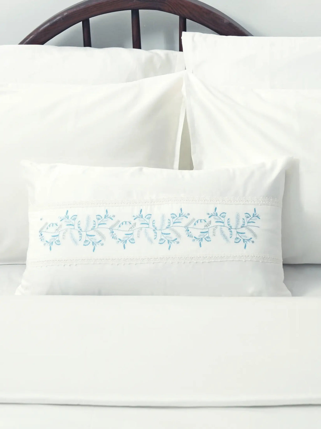 Whispering Blue Vines Cushion Cover