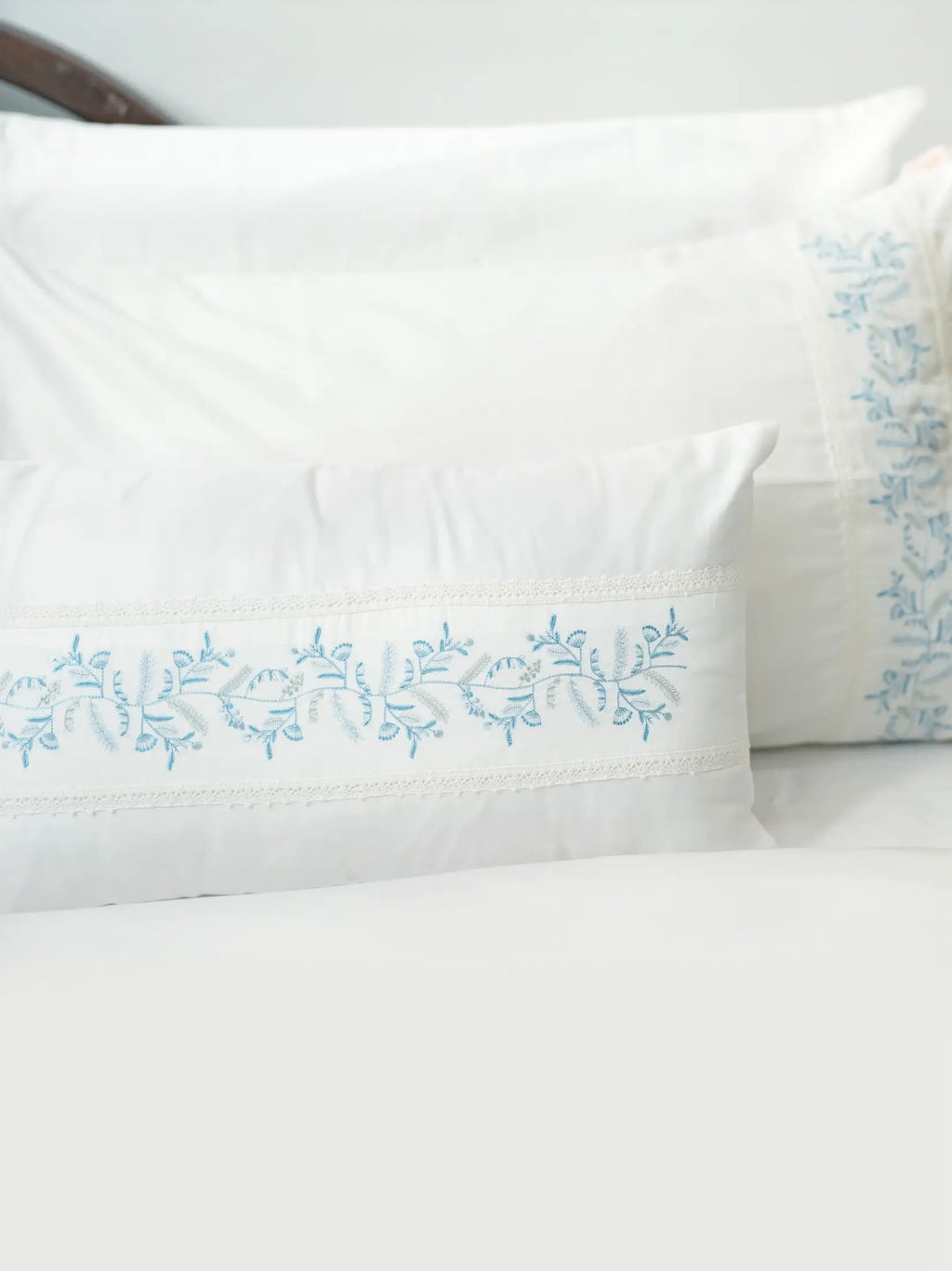 Whispering Blue Vines Cushion Cover – alternate view