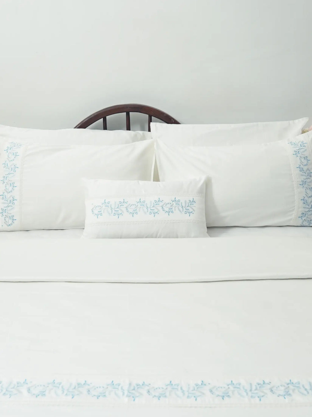 Whispering Blue Vines Cushion Cover – alternate view