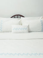 Whispering Blue Vines Cushion Cover – alternate view