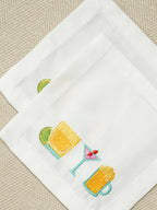 Happy Hour Embroidered Coasters – alternate view