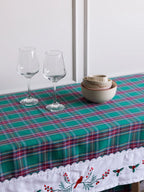 Cardinal Tartan Embroidered Table Cover
