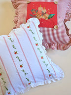 Winter Floral Vine Embroidered Cushion Cover – alternate view
