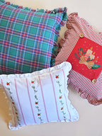 Winter Floral Vine Embroidered Cushion Cover – alternate view