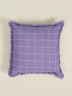 Wisteria Purple Checkered Cushion Cover