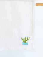 White waffle bath towel