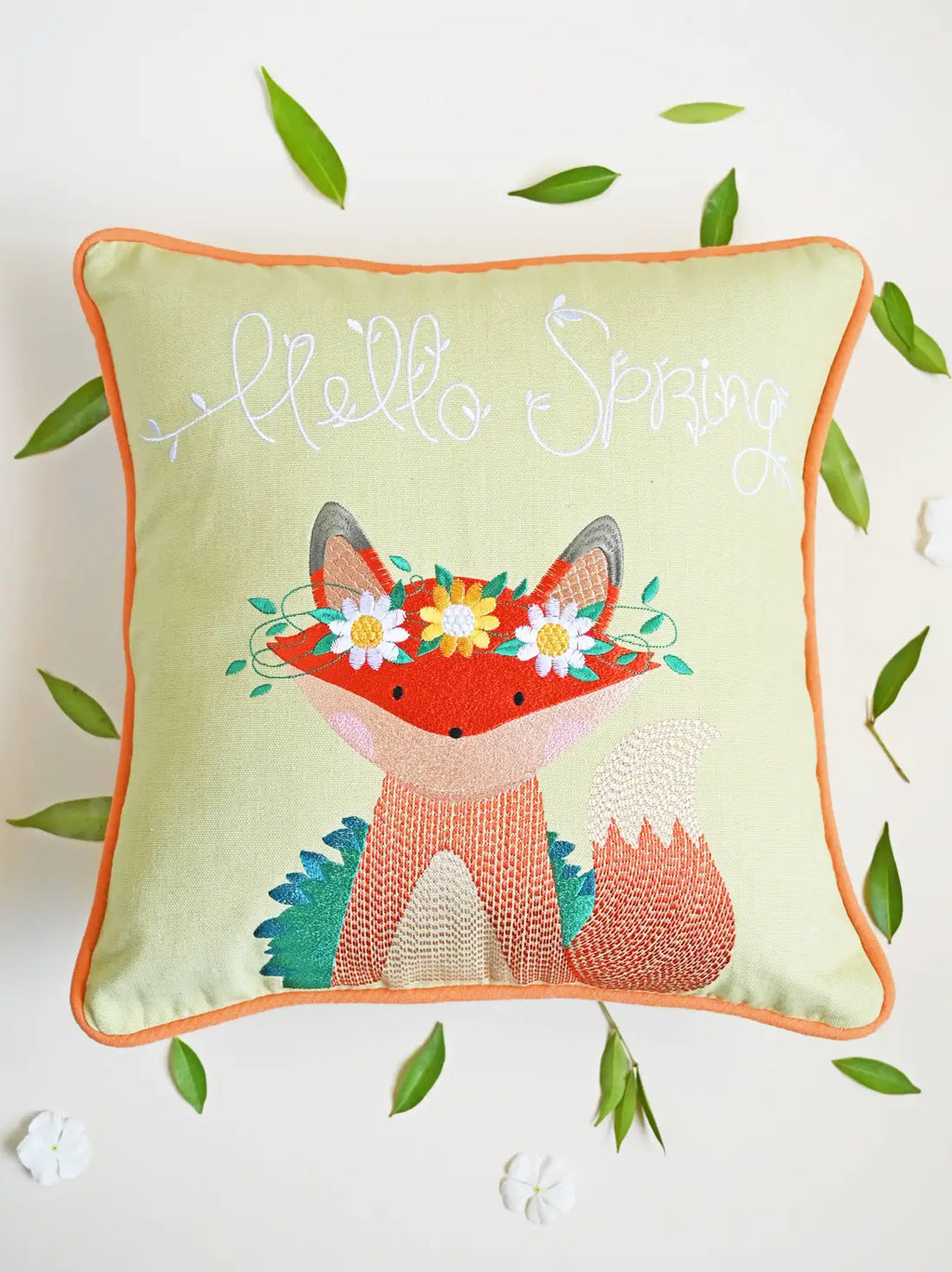 Kyubi The Fox Embroidered Cushion Cover