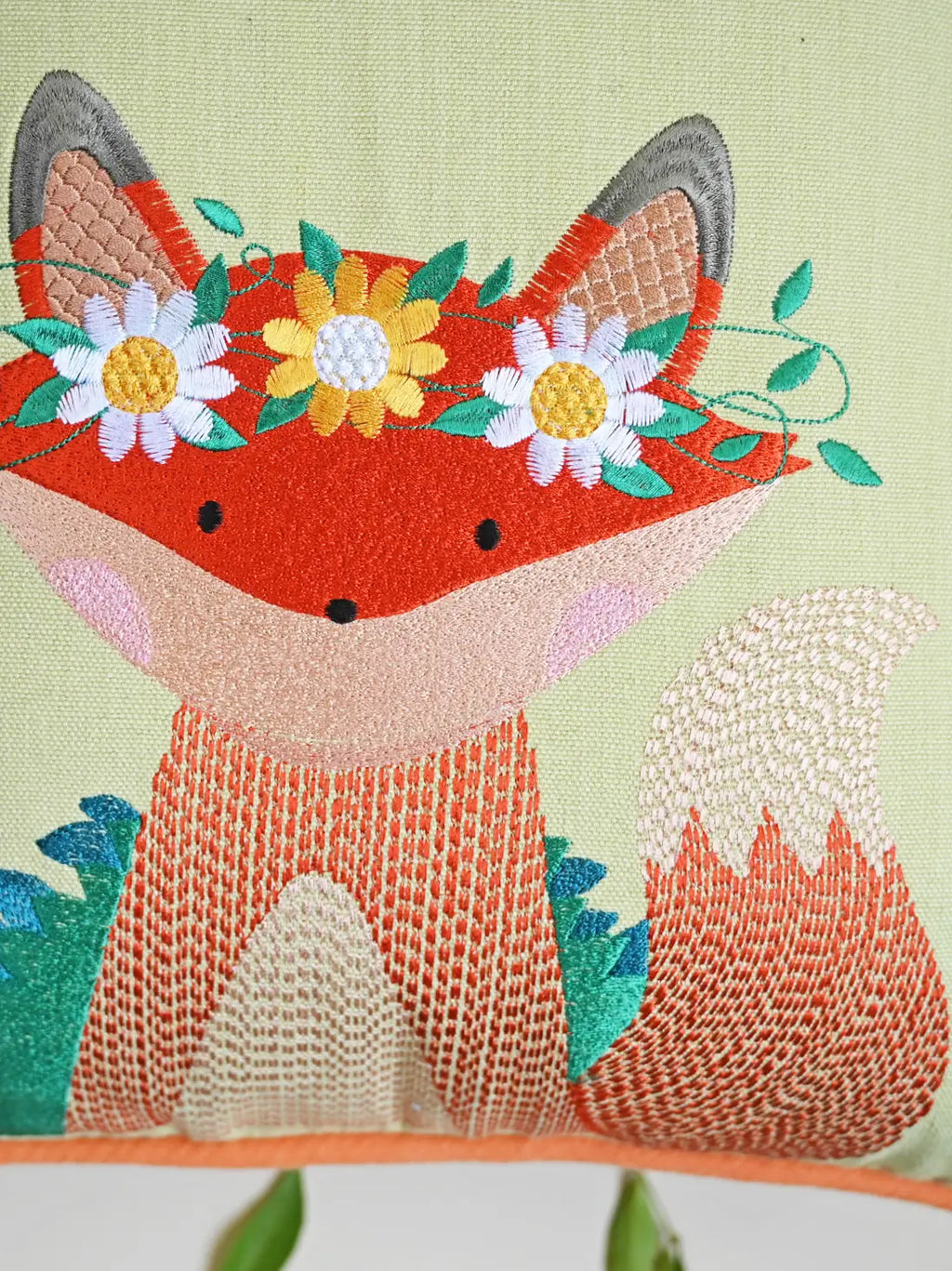 Kyubi The Fox Embroidered Cushion Cover – alternate view