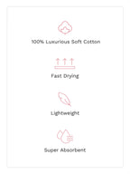 Little Fables Kids’ Hooded Cotton Kerala Towels – Set of 2 – alternate view