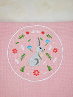 Bunny Blush Pink Waffle Towel Set - Bath, Hand & Face Towel – alternate view